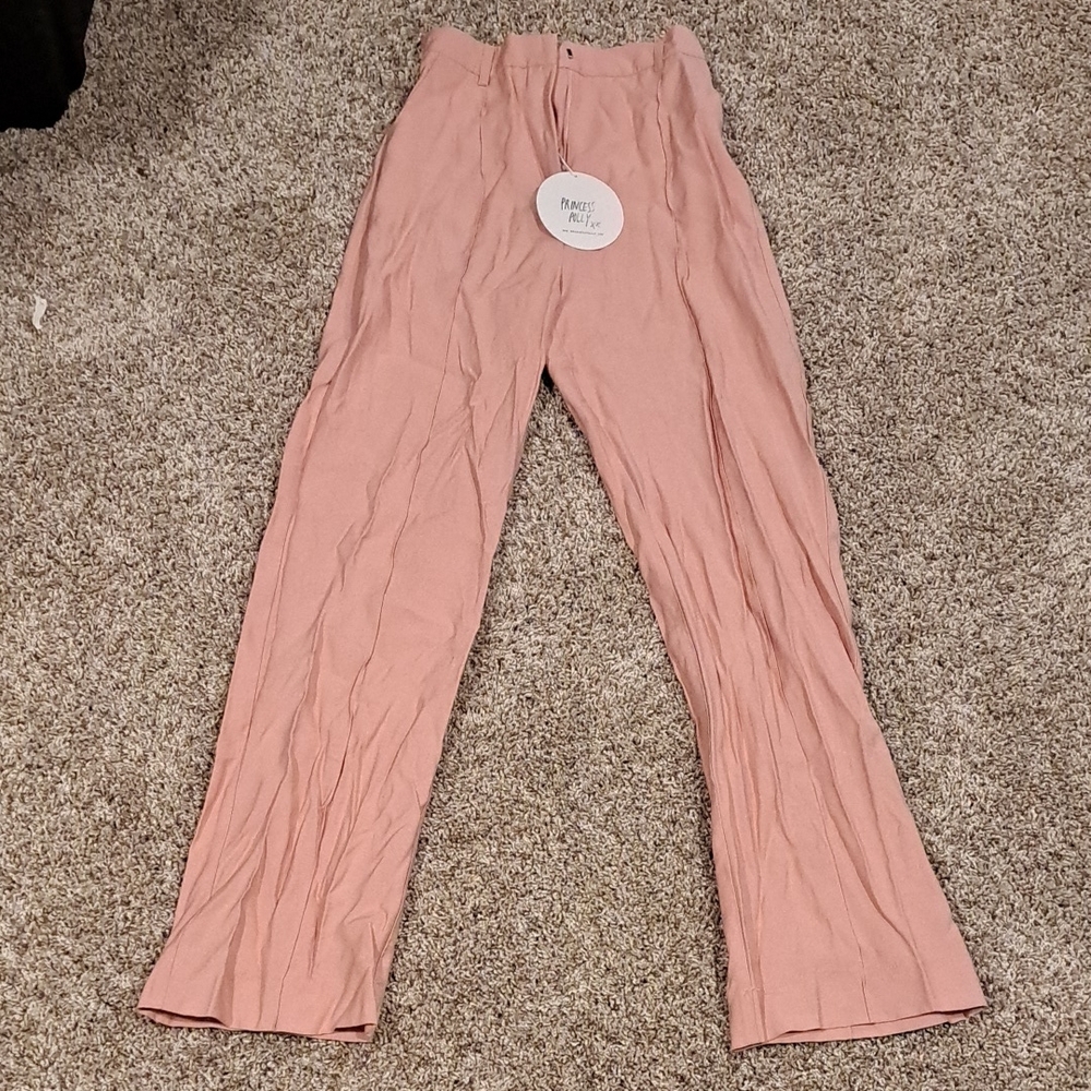 Princess Polly pink pant-size 4- NWT